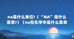 na是什么单位?（“NA”是什么意思?）【na在化学中是什么意思na在化学中是什么