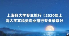上海各大学专业排行【2020年上海大学文科类专业排行专业录取分数最高的专业