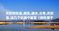 开封的杞县,尉氏,通许,兰考,开封县,这几个比哪个最富（尉氏属于哪个市）【尉