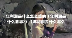 年利润是什么怎么算的（年利润是什么意思?）【年利