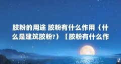 胶粉的用途 胶粉有什么作用（什么是建筑胶粉?）【胶粉有什么作用什么是建筑