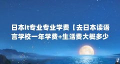 日本it专业专业学费【去日本读语言学校一年学费+生活费大概多少钱?】
