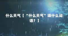 什么天气【“什么天气”填什么词语？】