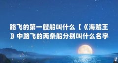 路飞的第一艘船叫什么【《海贼王》中路飞的两条船分别叫什么名字？】