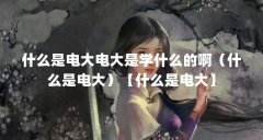 什么是电大电大是学什么的啊（什么是电大）【什么是电大】