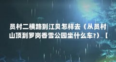 员村二横路到江贝怎样去(从员村山顶到罗岗香雪公园坐什么车?)【从员村山