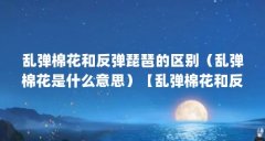 乱弹棉花和反弹琵琶的区别（乱弹棉花是什么意思）【乱弹棉花和反弹琵琶的区