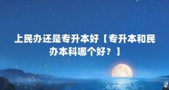 上民办还是专升本好【专升本和民办本科哪个好？】