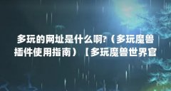 多玩的网址是什么啊?（多玩魔兽插件使用指南）【多玩魔兽世界官网（多玩魔