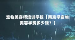 宠物美容师培训学校【南京学宠物美容学费多少钱？】