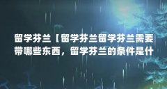 留学芬兰【留学芬兰留学芬兰需要带哪些东西，留学芬兰的条件是什么】