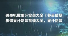 破壁机做果汁食谱大全【冬天破壁机做果汁奶昔食谱大全，果汁奶昔食谱大全解