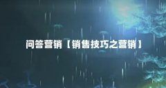 问答营销【销售技巧之营销】