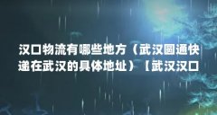 汉口物流有哪些地方（武汉圆通快递在武汉的具体地址）【武汉汉口快递（汉口