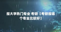 报大学热门专业 考研【考研报哪个专业比较好】