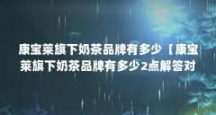 康宝莱旗下奶茶品牌有多少【康宝莱旗下奶茶品牌有多少2点解答对大家有用】