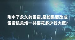 刚中了永久的雷诺,是如果要改成雷诺机关炮一共要花多少钱大概?改装费...(