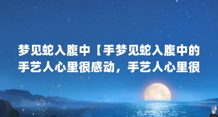 梦见蛇入腹中【手梦见蛇入腹中的手艺人心里很感动，手艺人心里很感动】