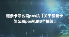 磁条卡怎么刷pos机【关于磁条卡怎么刷pos机的3个解答】