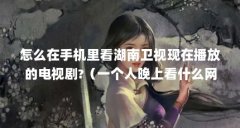怎么在手机里看湖南卫视现在播放的电视剧?（一个人晚上看什么网站?）【芒果
