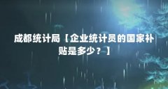成都统计局【企业统计员的国家补贴是多少?】