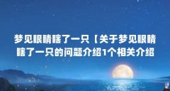 梦见眼睛瞎了一只【关于梦见眼睛瞎了一只的问题介绍1个相关介绍梦见眼睛瞎