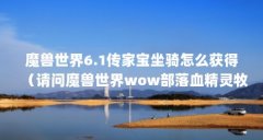 魔兽世界6.1传家宝坐骑怎么获得(请问魔兽世界wow部落血精灵牧师传家宝10级买