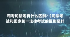 司考和法考有什么区别?（司法考试和国家统一法律考试的区别是什么）【司法