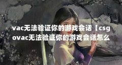 vac无法验证你的游戏会话【csgovac无法验证你的游戏会话怎么办？】