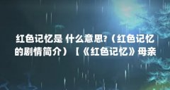 红色记忆是 什么意思?（红色记忆的剧情简介）【《红