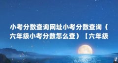 小考分数查询网址小考分数查询（六年级小考分数怎么查）【六年级小考分数怎