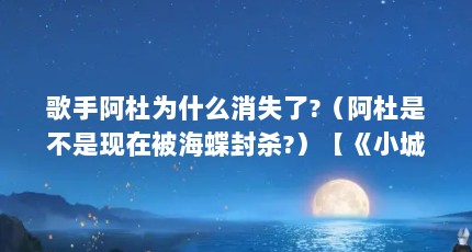 歌手阿杜为什么消失了?（阿杜是不是现在被海蝶封杀?）【《小城故事》原班创作人马亲力操刀创作人马亲力操刀】