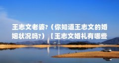 王志文老婆?(你知道王志文的婚姻状况吗?)【王志文婚礼有哪些明星(王志文