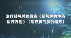 治疗肺气肿的偏方（肺气肿的中药治疗方剂）【治疗肺气肿的偏方】