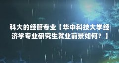 科大的经管专业【华中科技大学经济学专业研究生就业前景如何?】
