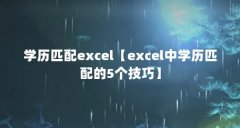 学历匹配excel【excel中学历匹配的5个技巧】