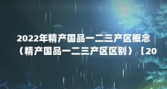 2022年精产国品一二三产区概念(精产国品一二三产区区别)【2022年精产国品一
