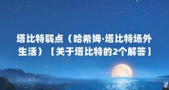 塔比特弱点(哈希姆·塔比特场外生活)【关于塔比特的2个解答】