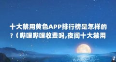 十大禁用黄色APP排行榜是怎样的?(哔哩哔哩收费吗,夜间十大禁用软件)【b站免