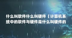 什么叫软件什么叫硬件【计算机系统中的软件与硬件是什么叫硬件的唯一途径】