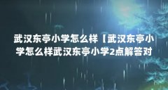 武汉东亭小学怎么样【武汉东亭小学怎么样武汉东亭小学2点解答对大家有用】
