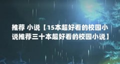 推荐 小说【15本超好看的校园小说推荐三十本超好看