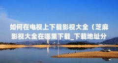 如何在电视上下载影视大全(芝麻影视大全在哪里下载_下载地址分享介绍)【