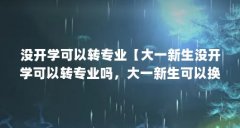 没开学可以转专业【大一新生没开学可以转专业吗，大一新生可以换专业吗】