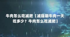 牛肉怎么吃减肥【减脂期牛肉一天吃多少？牛肉怎么吃减肥】