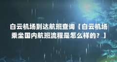 白云机场到达航班查询【白云机场乘坐国内航班流程是怎么样的？】