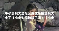小小影视大全怎么变成乐播影视大全了（小小影视改版了吗）【小小影视大全怎