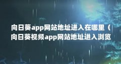向日葵app网站地址进入在哪里（向日葵视频app网站地址进入浏览页面链接怎么打