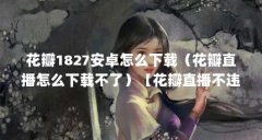花瓣1827安卓怎么下载(花瓣直播怎么下载不了)【花瓣直播不违法吗】