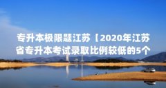 专升本极限题江苏【2020年江苏省专升本考试录取比例较低的5个难度大】